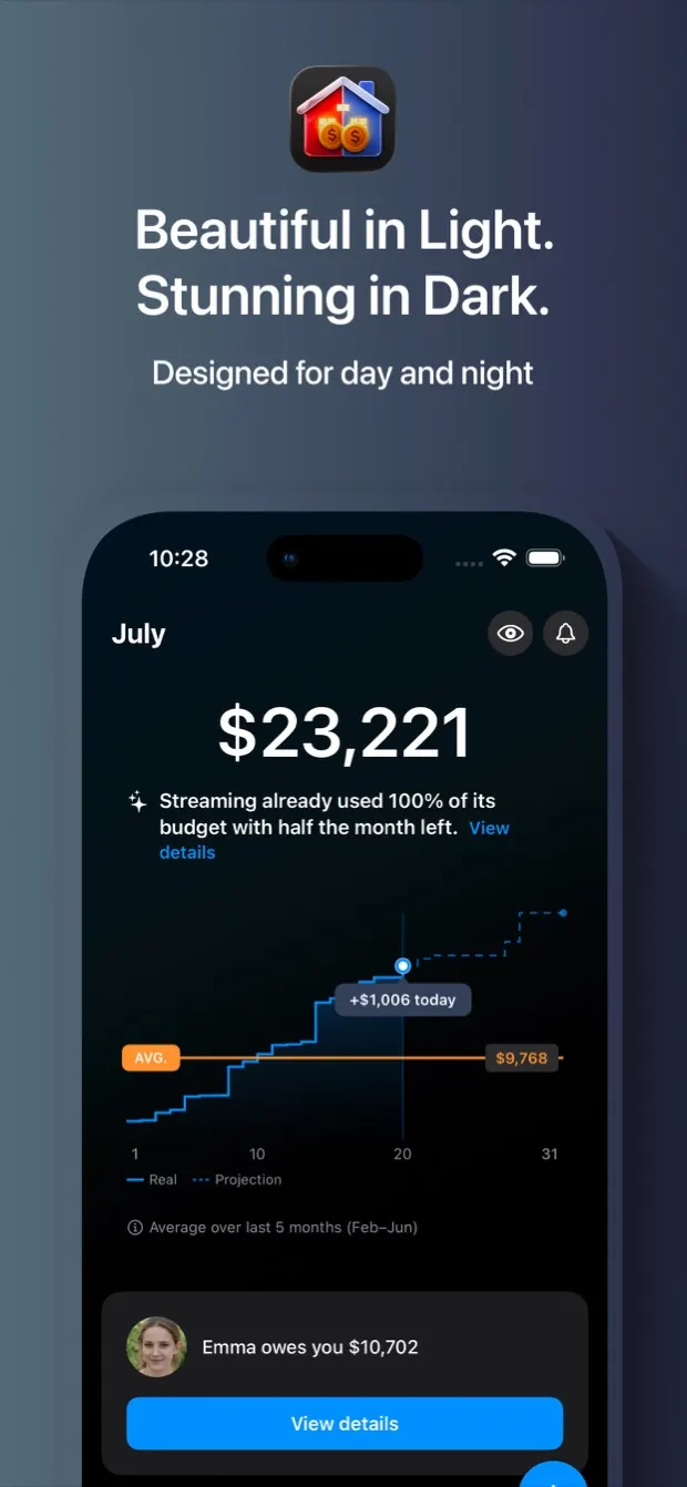 Couplesplit running in dark mode